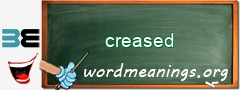 WordMeaning blackboard for creased